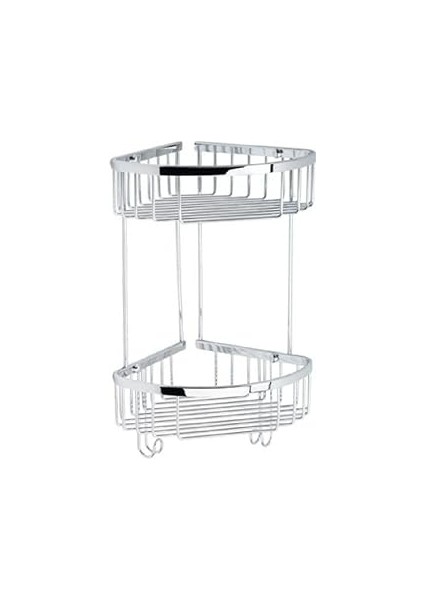 System Banyo Duş Raf Sistemi Krom Renk 377X196X250 mm