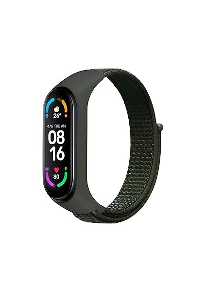 Teknoft Mi Band 7/6/5/4 Ile Uyumlu Tam Kaplayan Silikon Çerçeveli Bilek Kalınlığına Aya
