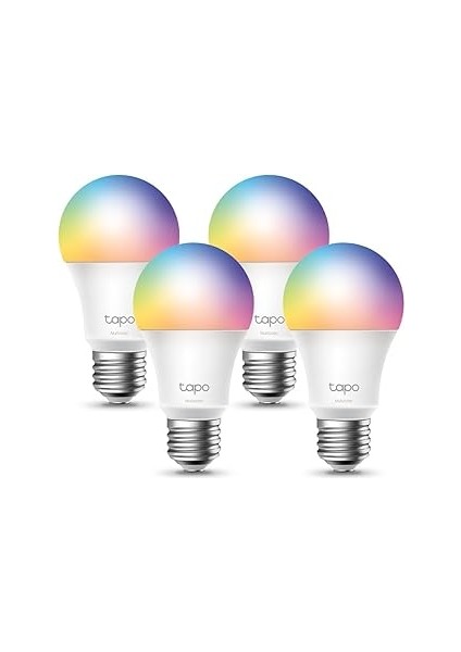 Tapo L530E(4-PACK), Çok Renkli Akıllı Wi-Fi Ampulü, 8.7 W, 2.4 Ghz, 16.000.000 Renk Tonu,
