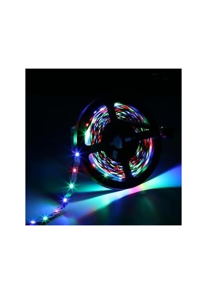 Ucuz Geldi Rgb Animasyonlu Şerit LED 5 mt Kendinden Trafolu Renk Değiştiren Kumandalı Çok Renkli Rg