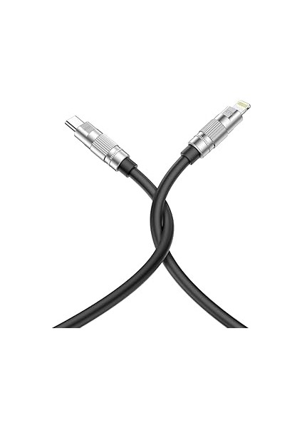 Xo 27W Hızlı Şarj Kablosu Type-C To Lightning -NB-Q228A | 1.2 Metre, Hızlı Şarj, 5.8mm Silikon Tasa