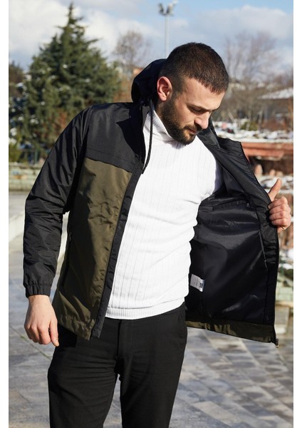 Spor Erkek Baharlık Renkli Kapüşonlu, Su Geçirmez, Astarlı, Yağmurluk, Mont modelleri