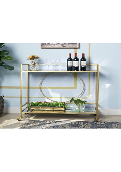 Charlotte Gold Metal Servis Arabası fiyatları