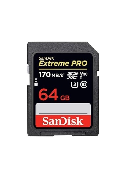 Extreme Pro Sdxc Uhs-I Hafıza Kartı 64 GB (V30, U3, 4K UHD Videolar, 170 Mb/s Okuma Hızı, I
