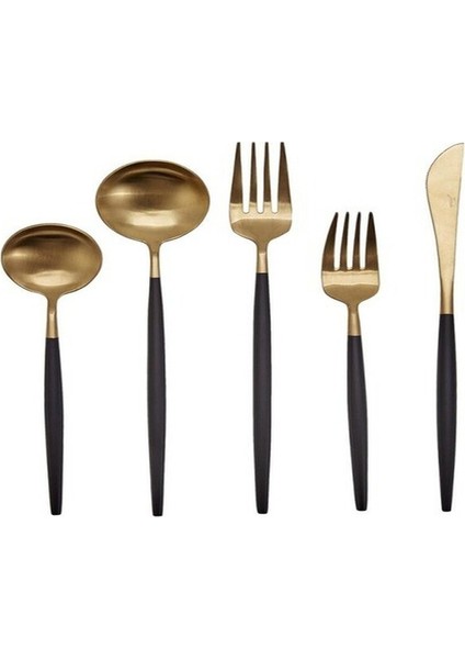 Colors Siyah 30 Parça Çatal Kaşık Bıçak Seti
