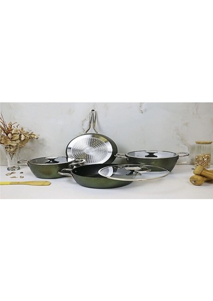 Diamond 7 Parça Indiksiyon Set Renkli