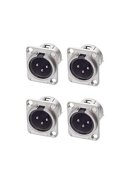 Hepa Merz Sfc-Sr11-4x Xlr Şase Erkek 3 Pinli Xlr Şase Konnektör (4 Adet)