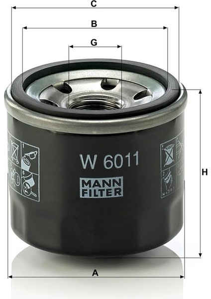 W 6011 - Yağ Filtresi - Mann Fılter fiyatları