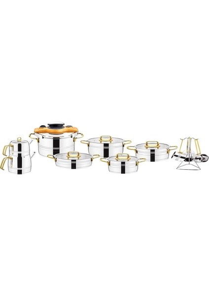 Safir 18 Parça Çeyiz Seti Gold