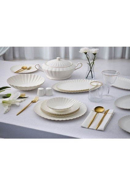 Sintra Gold 60 Parça 12 Kişilik Yemek Takımı Altın