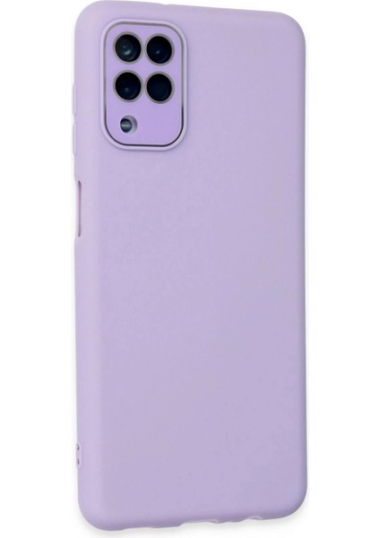 Newface Samsung Galaxy A22 Kılıf Lansman Glass Kapak - Lila fiyatları