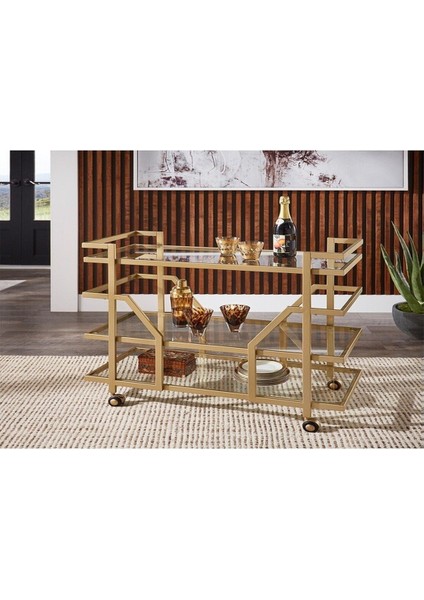 Paisley Gold Metal&cam Servis Arabası fiyatları