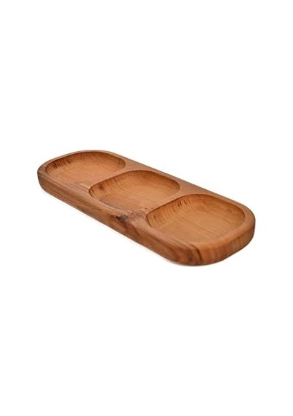 Piccolacasa Dikdörtgen Çerezlik 3 Gözlü 32 cm