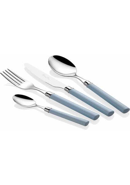 Simple Mavi 24 Parça Çatal Kaşık Bıçak Takımı