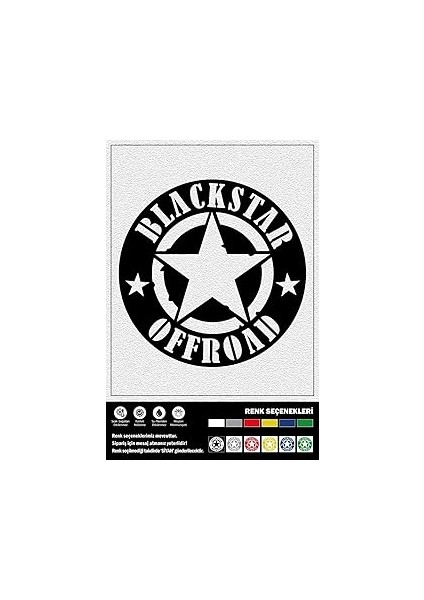 Blackstar Offroad Sticker 30 x 30 cm