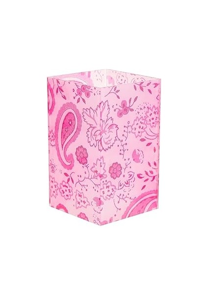 Bosphorus Kalemlik Pembe Kumaş Desenli Ofis Gereci