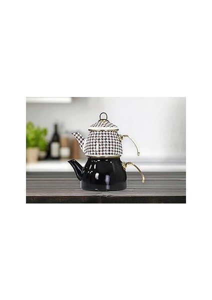 Pr Home Forte Black Gold Model Emaye Çaydanlık