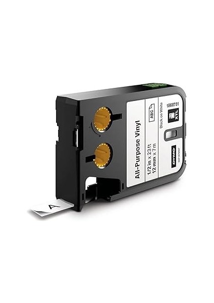 Dymo Xtl, Çok Amaçlı Vinil (12 mm x 7 Mt), Beyaz/siyah - 1868751