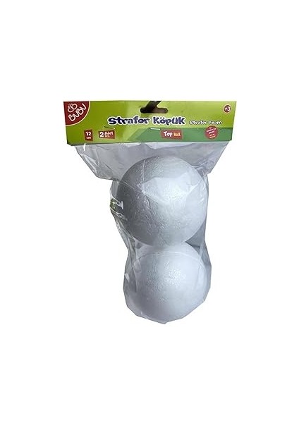 Bu-Bu Strafor Köpük Top 12 Cm. 2'li̇