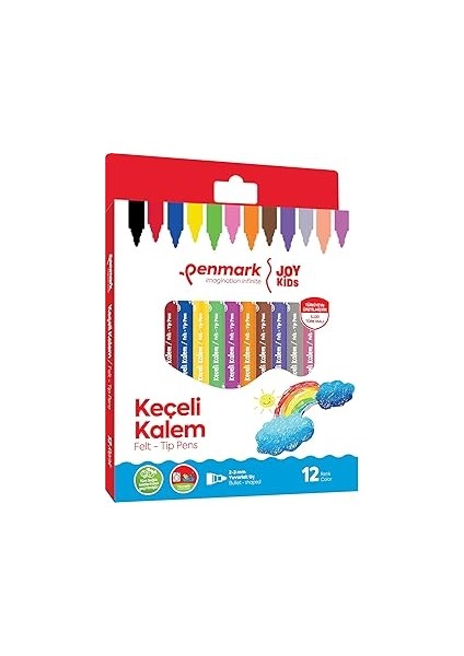 Penmark Süper Yıkanabilir Keçeli Kalem 12'li