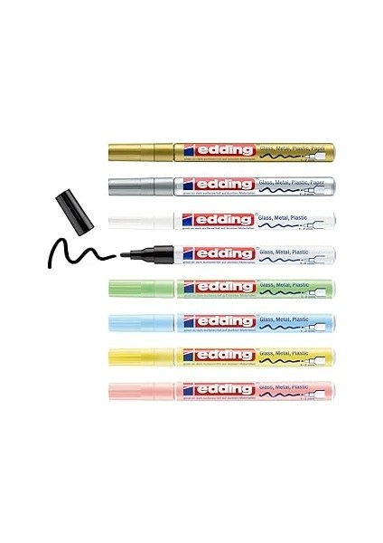 Edding 751 Hobi Sanat Kalemi 8'li Set Pastel Karışık
