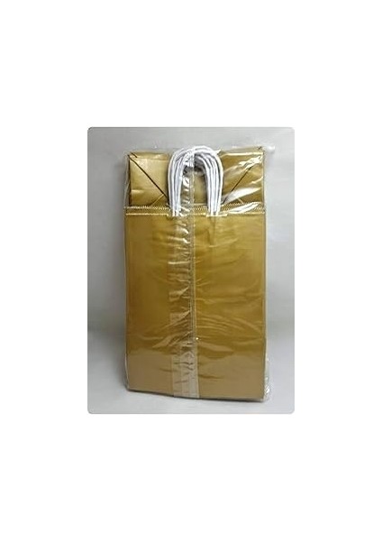 Kağıt Canta Altın Sarısı 15 * 8 * 20 cm (5 Adet)