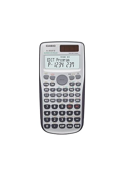 FX-3650P Ii 279 Fonksiyonlu Programlanabilir Hesap Makinesi, 2 Hatlı Ekran, Pil/güneş Pili