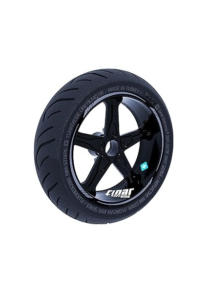 Çınar Extreme Taş Grisi 4 Parçalı Keskin Jant Şeridi Sticker