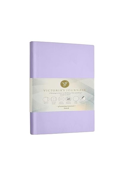 Victoria's Journals Smyth Esnek Kapak Planlayıcı Defter 14X20 100GR. Çizgili (Mor)