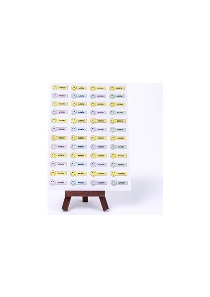 Bimotif Aferin, Gülen Yüz Sticker Seti, A5 2 Sayfa