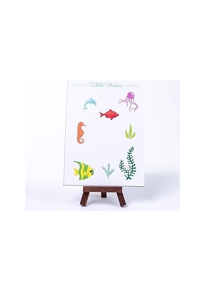 Bimotif Renkli Şekilli Tablet Sticker Seti, Underwater, A5 2 Sayfa