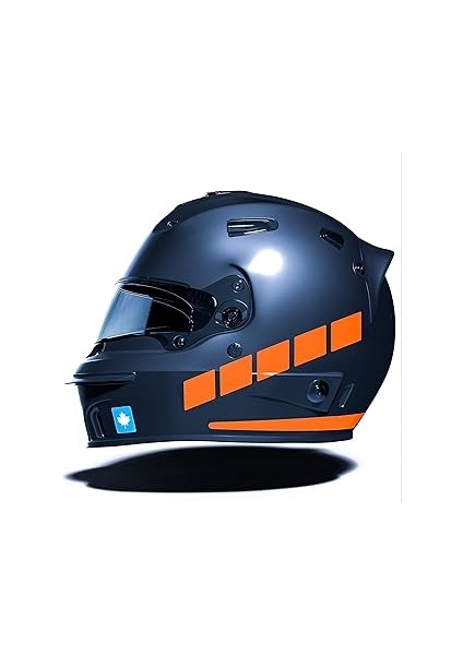 Çınar Extreme Şerit Tasarımlı Motosiklet Kask Sticker Reflektif, Floresan, Düz, Renkler Flores