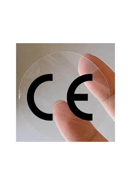 Hazır Etiketler , Hazır Al Hızlı Al Şeffaf Ce Etiketi - 25MM Çapında (1000 Adet)