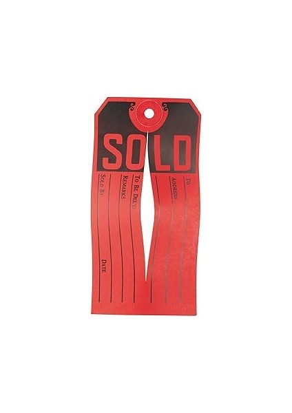 Avery 15161 Satılan Etiketler, Kağıt, 4 3/4 x 2 3/8, Kırmızı/siyah (Kutu 500)