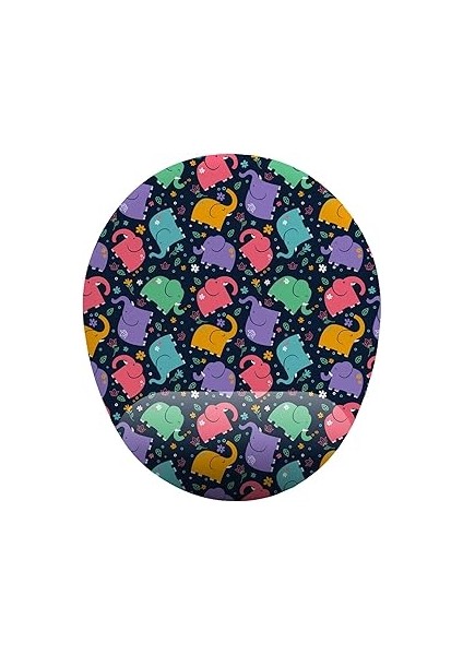 Iyi Fikirler Minik Fil Desenli Bilek Destekli Mouse Pad