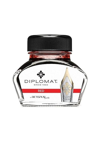 Diplomat Kırmızı Ahtapot Mürekkep Şişesi 30 ml
