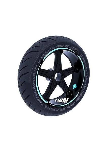 Çınar Extreme Nane Yeşili 4 Parçalı Keskin Jant Şeridi Sticker