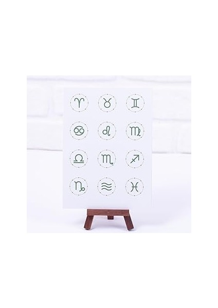 Bimotif Burçlar Yeşil Sticker Seti, A5 2 Sayfa