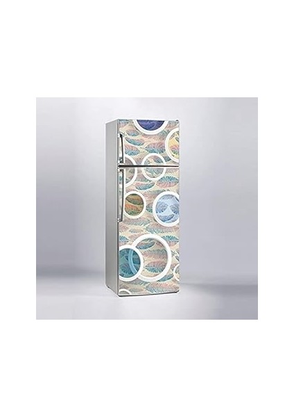 Buzdolabı Sticker Kaplama Dolap Kaplama Etiketi Yuvarlak Desen Yaprak