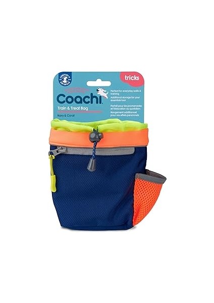 Company Of Animals Coachi Profesyonel Köpek Eğitim ve Ödül Çantası, Lacivert Mercan Sarı