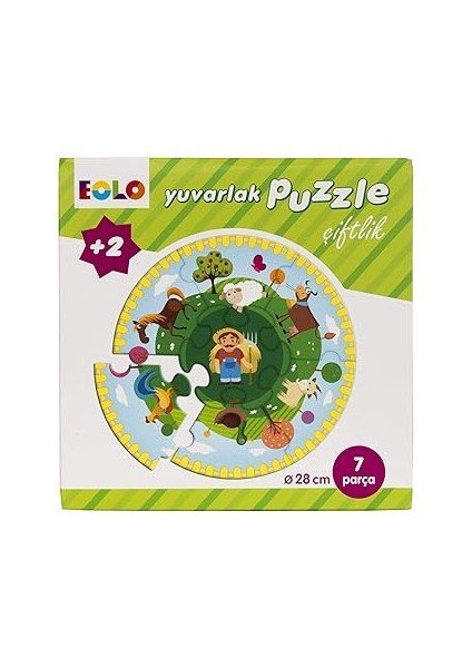 Yuvarlak Puzzle Çiftlik (Kapak Değişebilir)