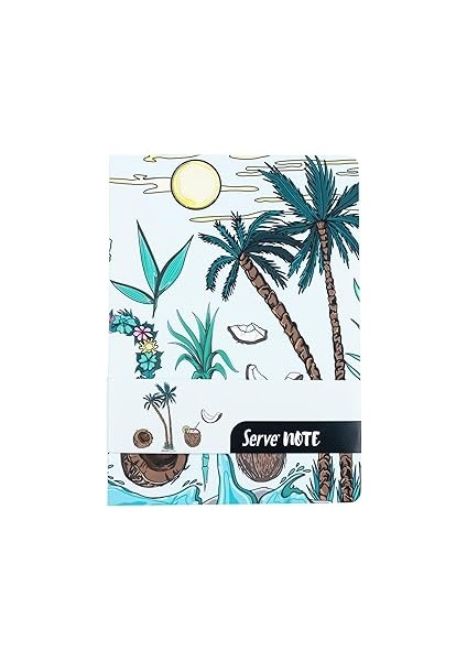 Note Defter 15 x 21 Cizgili Desenli̇ Nane Yesili