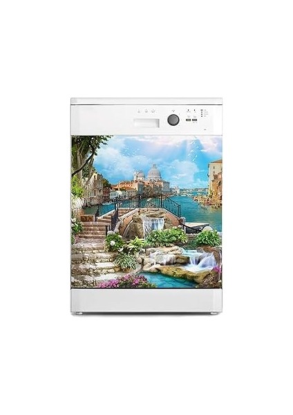 Bulaşık Makinesi Sticker Kaplama Beyaz Eşya Kaplama Venedik Kolaj