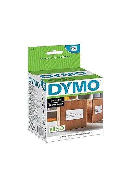 Dymo Lw Standart Gönderim Etiketten Labelwriter Etiket Baski, Beyaz, 2 – 1/20,3 x 10,2 cm 1 Ru