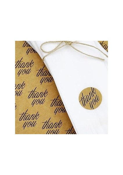 Kraft Sticker, Thank You 2 Sayfa