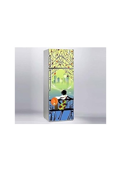 Buzdolabı Sticker Kaplama Dolap Kaplama Etiketi Parkta