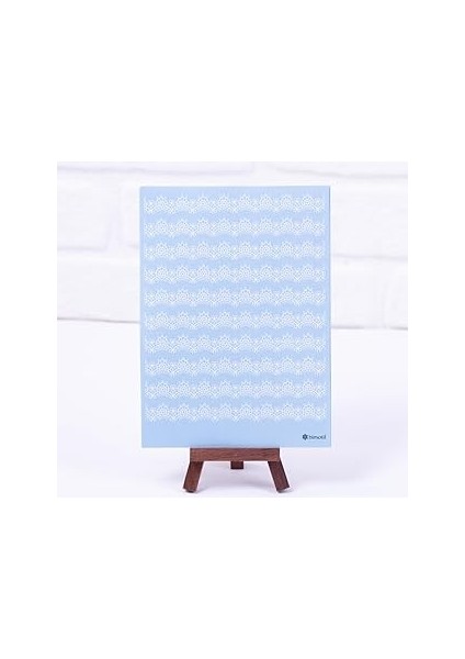 Bimotif Dantel Motifli Mavi Sticker Seti, A5 2 Sayfa