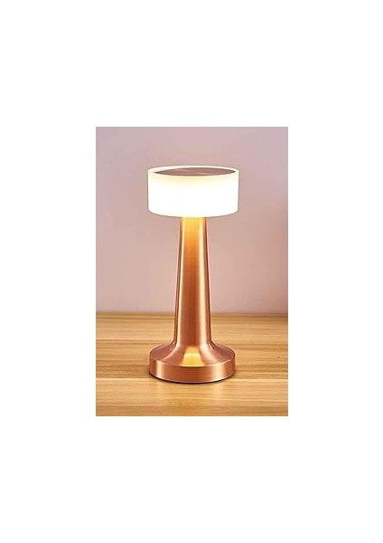 Neo Vista Şarjlı Dokunmatik Dekoratif Dim Edilebilir Masa Lambası (Rosegold, Inci)
