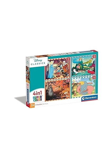 21523 Classics Supercolor 4'ü 1 Arada Klasikler-12+16+20+24 Parça, Yapboz 3