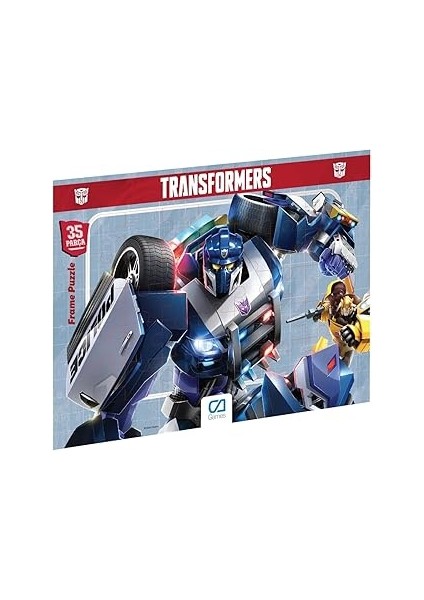 Ca Games Transformers Lisanslı 35 Parça Çerçeveli 34X24CM Puzzle Yapboz Yeni Serisi (Gri)